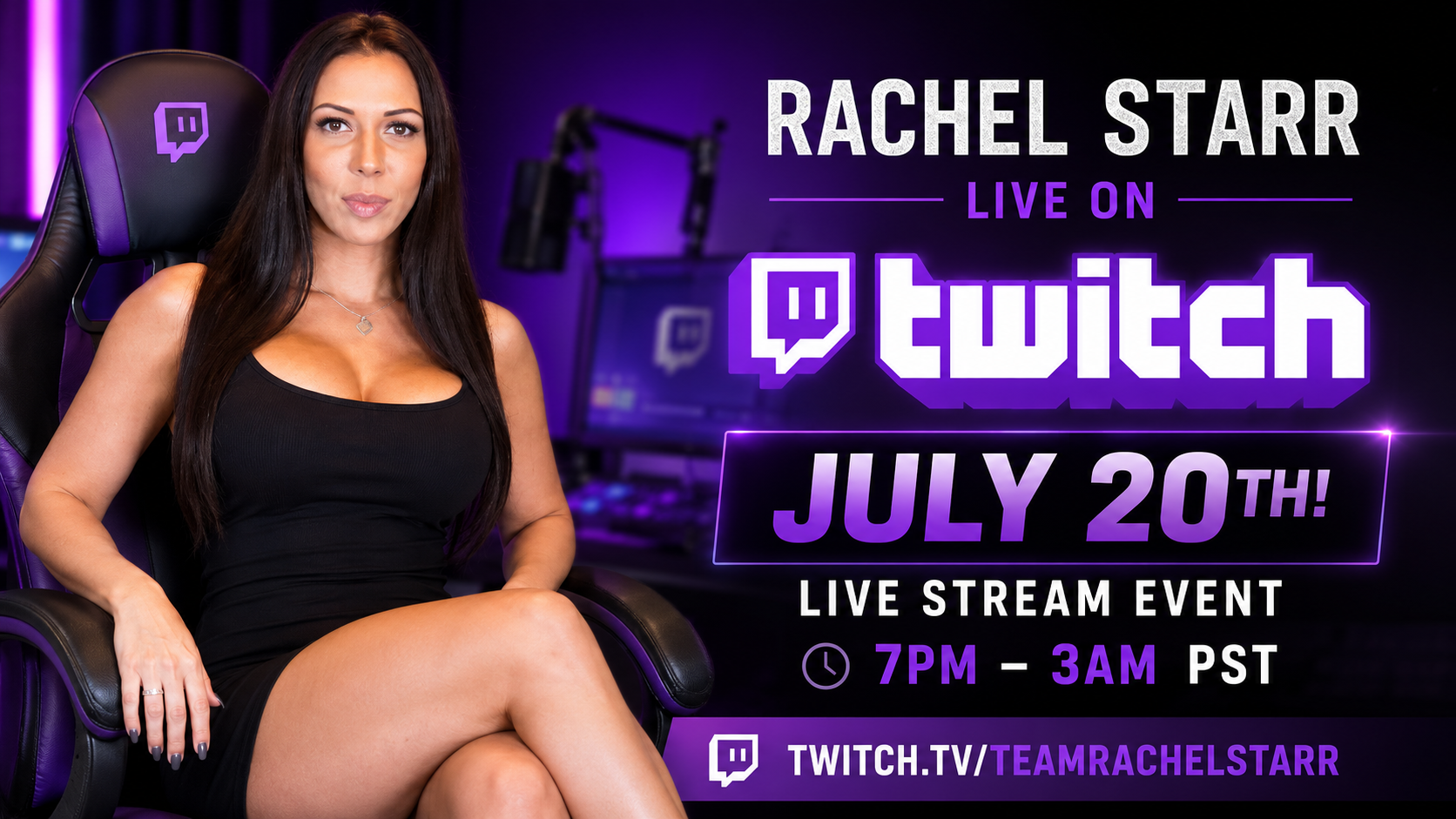 Rachel Starr to Host Epic Eight-Hour Twitch Livestream Event