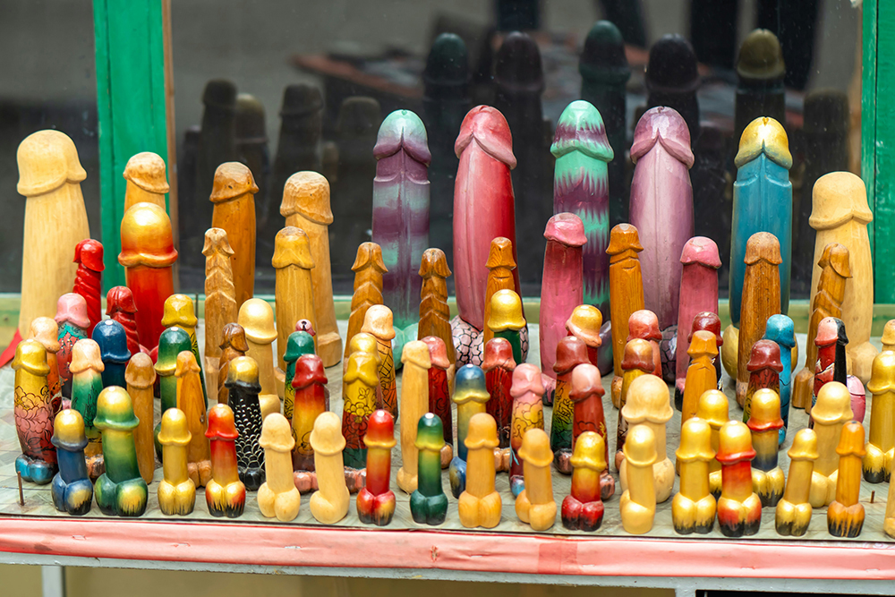 From Ancient Rituals to Victorian Secrets – The Early History of Intimate Pleasure Products 3 Colourful models of erect penises
